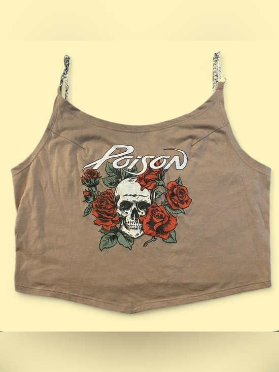 Poison Tops - Poison Skull Rose NWOT Chain Strap Tank - Size M